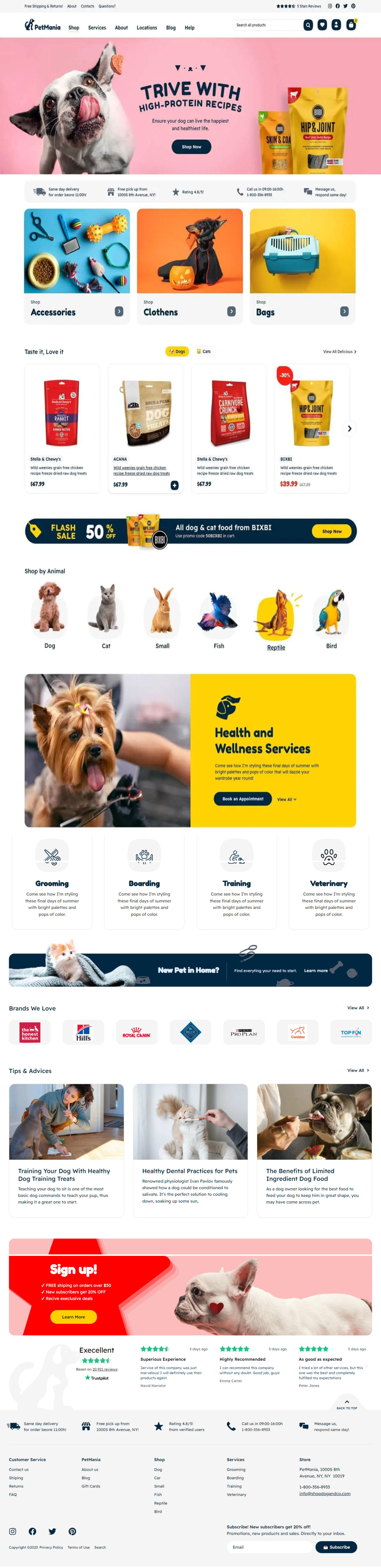 Pet Shop & Care Elementor Pro.